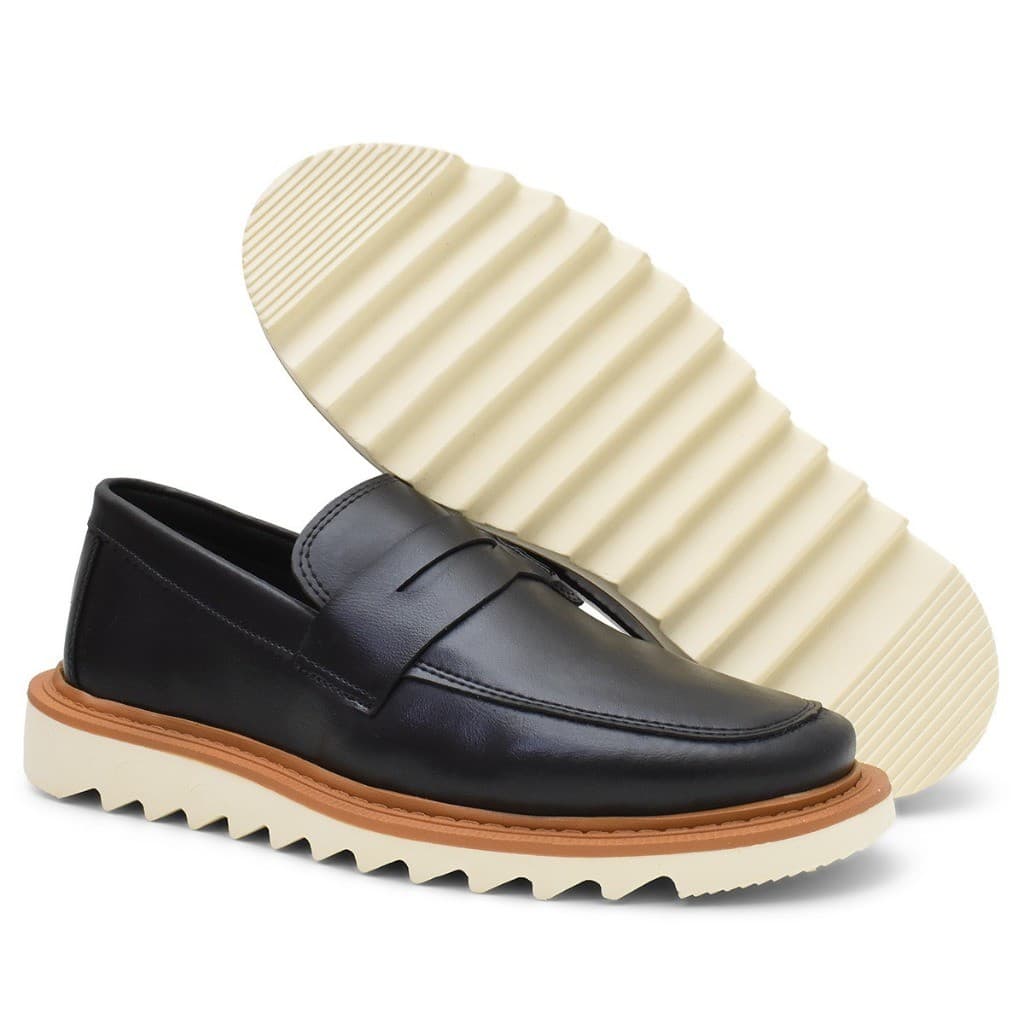 Mocassim Sapato Oxford Masculino Casual Formal Elegante Solado Tratorado Alto Confortável Promoção