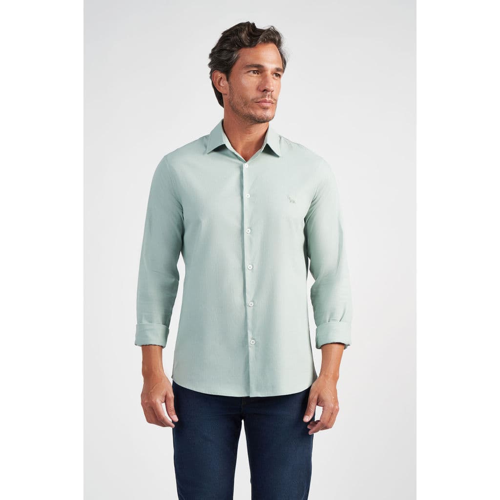 Camisa Manga Longa Clássica Masculina Acostamento
