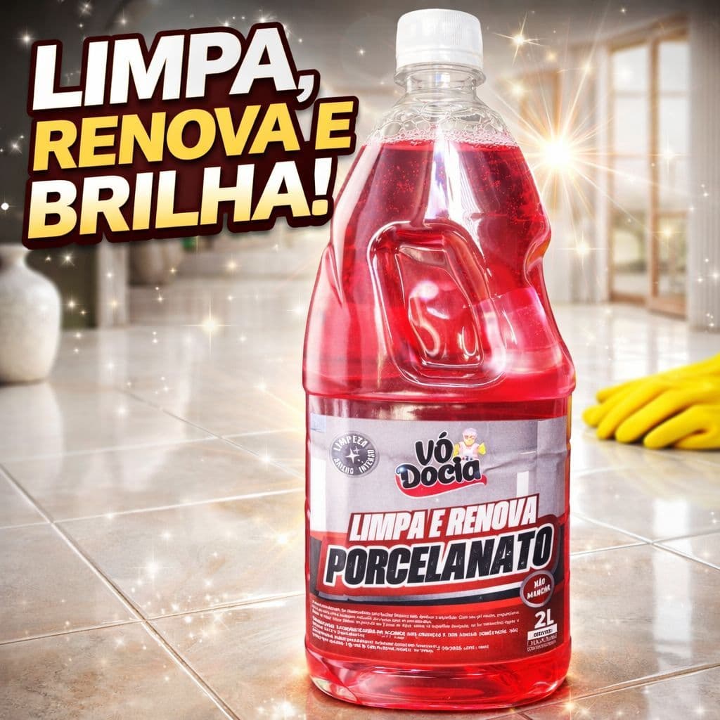 Renovador De Porcelanato E Pisos Brilhantes Limpeza Profunda Remoção Proteção do Esmalte Manutenção de Porcelanatos