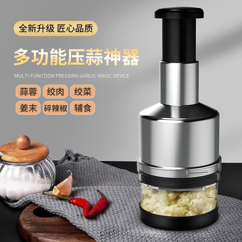 Faca Paip de aço inoxidável multifuncional cortador de alho dispositivo de alho picado suprimentos de cozinha artesanal
