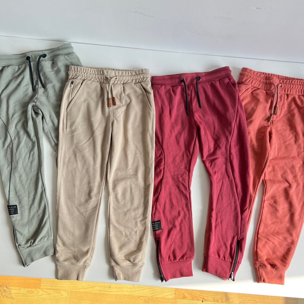 18A outono novo moletom médio pequeno calças infantis estilo fino na moda crianças Macaron cor sweatpants Terry calças 8