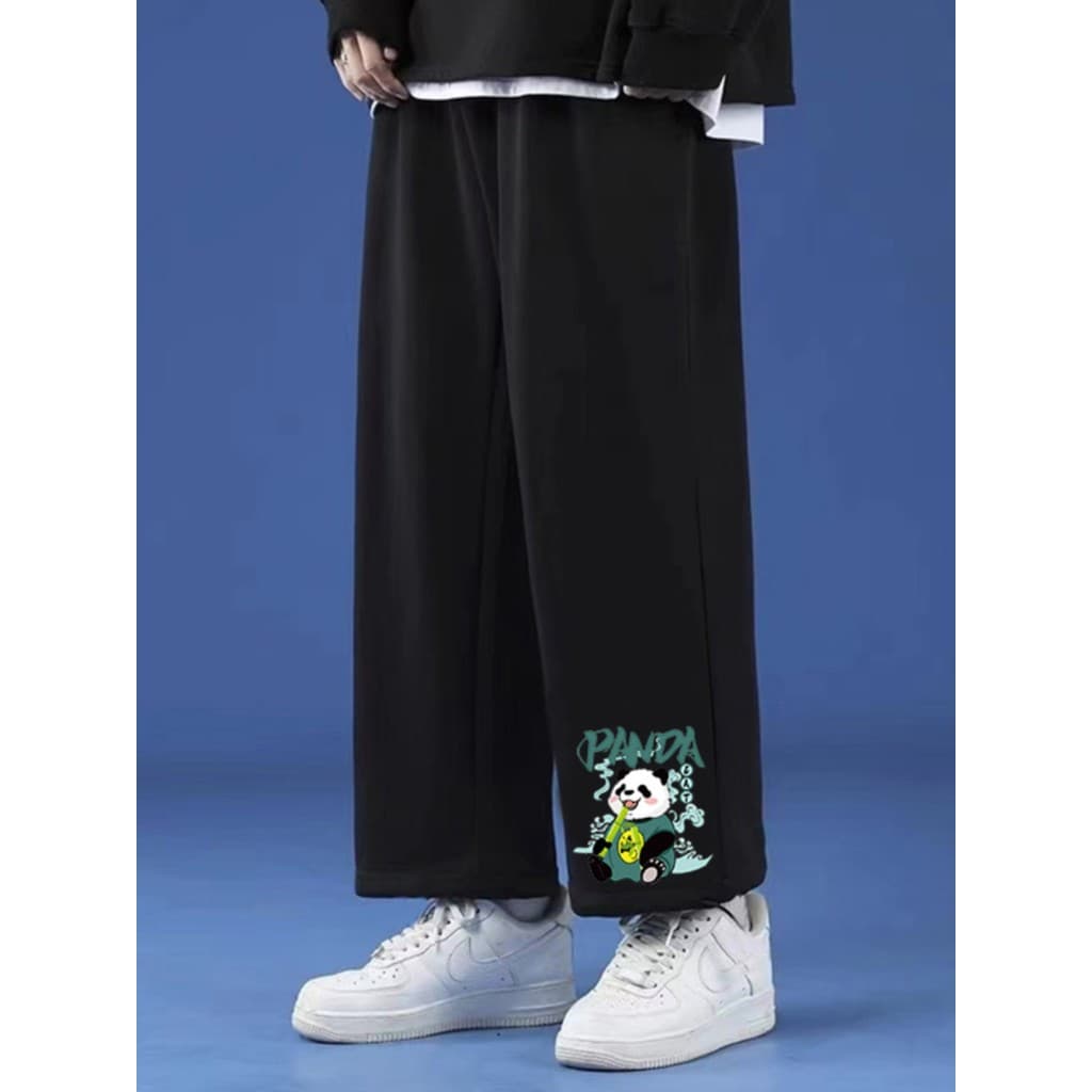 Calças masculinas verão Street Wear solto em linha reta calças casuais meninos na moda All-Match perna larga tornozelo-p