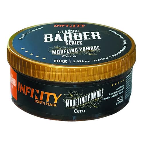 Pomada Para Cabelo Modeladora Cera Infinity 160g Look'shair 1 Pomada Caramelo Classic Barber Series