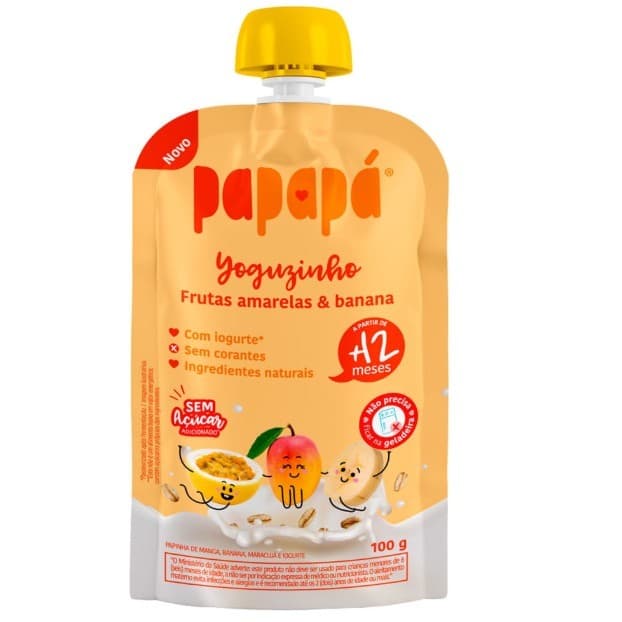 O Yoguzinho Papapá de Frutas Amarelas e Banana 100g