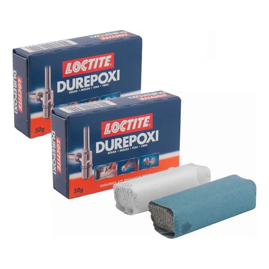 Kit 2 Unidades Durepoxi Adesivo Massa 50g Solda Fixa Veda