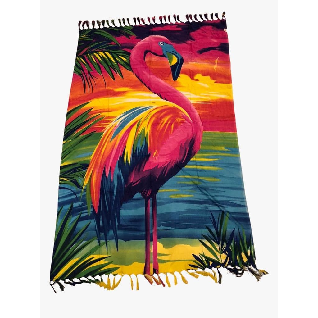 Canga Estampada de Flamingo Tropical-902