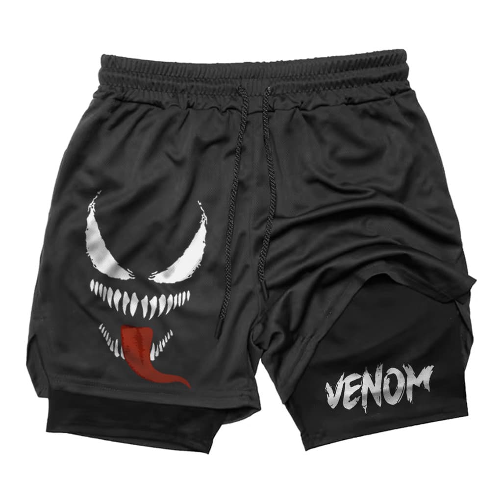 Short 2 em 1 Masculino com Proteção UV e Compressão Bermuda Academia e Corrida