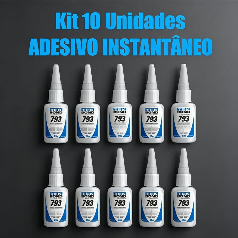 Kit 10 Unidades Colas Super Bonder Ultra Forte Multiuso 20g Tekbond 793