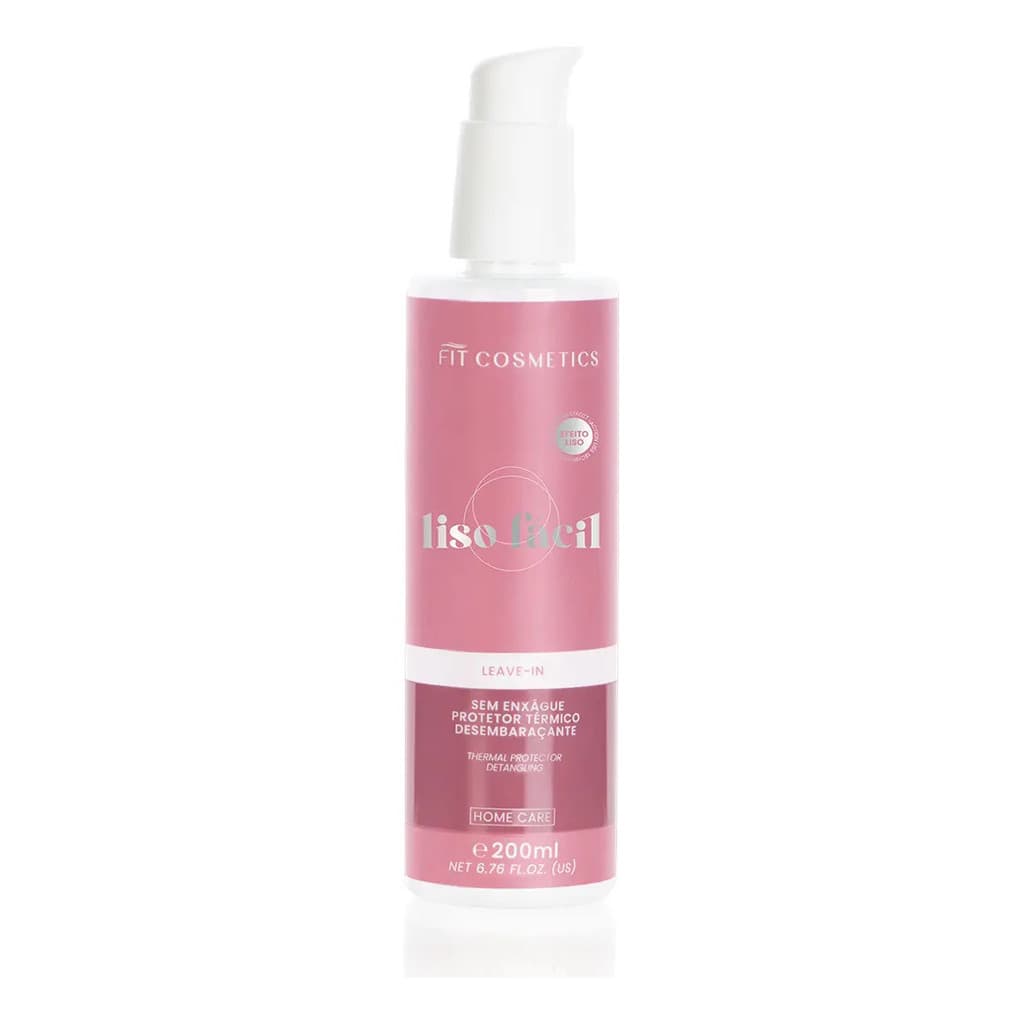 Leave In Creme Pentear Liso Fácil Fit Cosméticos 200ml
