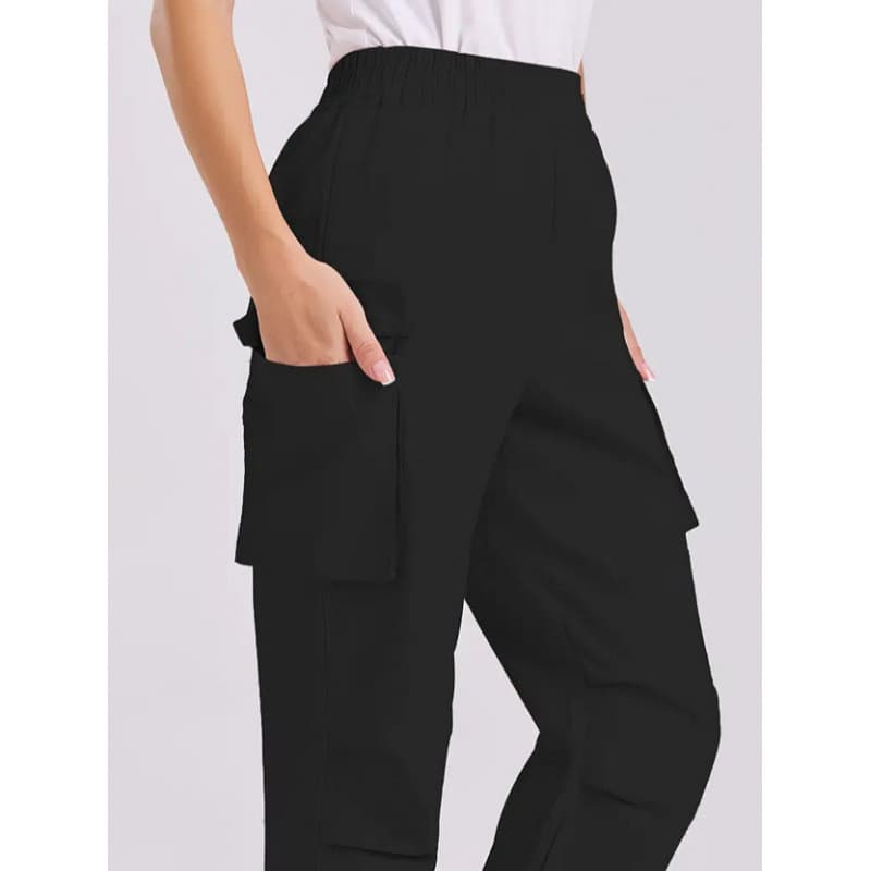 2025 primavera outono novo estilo senhoras Multi-bolso macacão Casual moda senhoras esportes calças retas