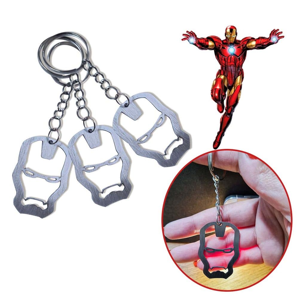Kit 10 Chaveiro Super Herói Iron Man Inox Vingadores Lembrancinha de Aniversário Marvel
