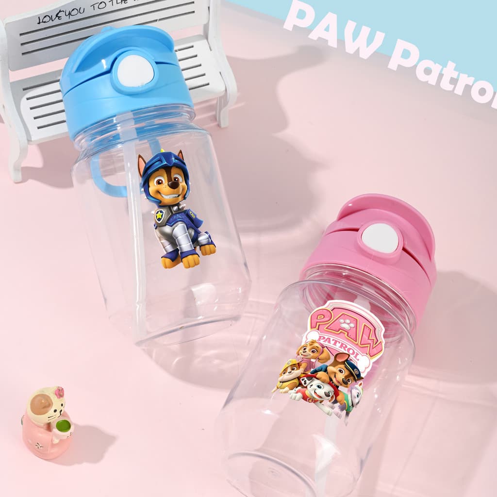 Garrafa com Unick Boné 500ml PAW com Canudo Botão
