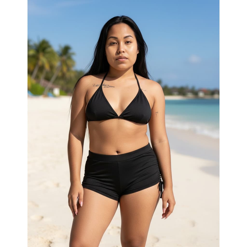 Conjunto Biquíni Short + Top Com Bojo Removível Praia Piscina Academia