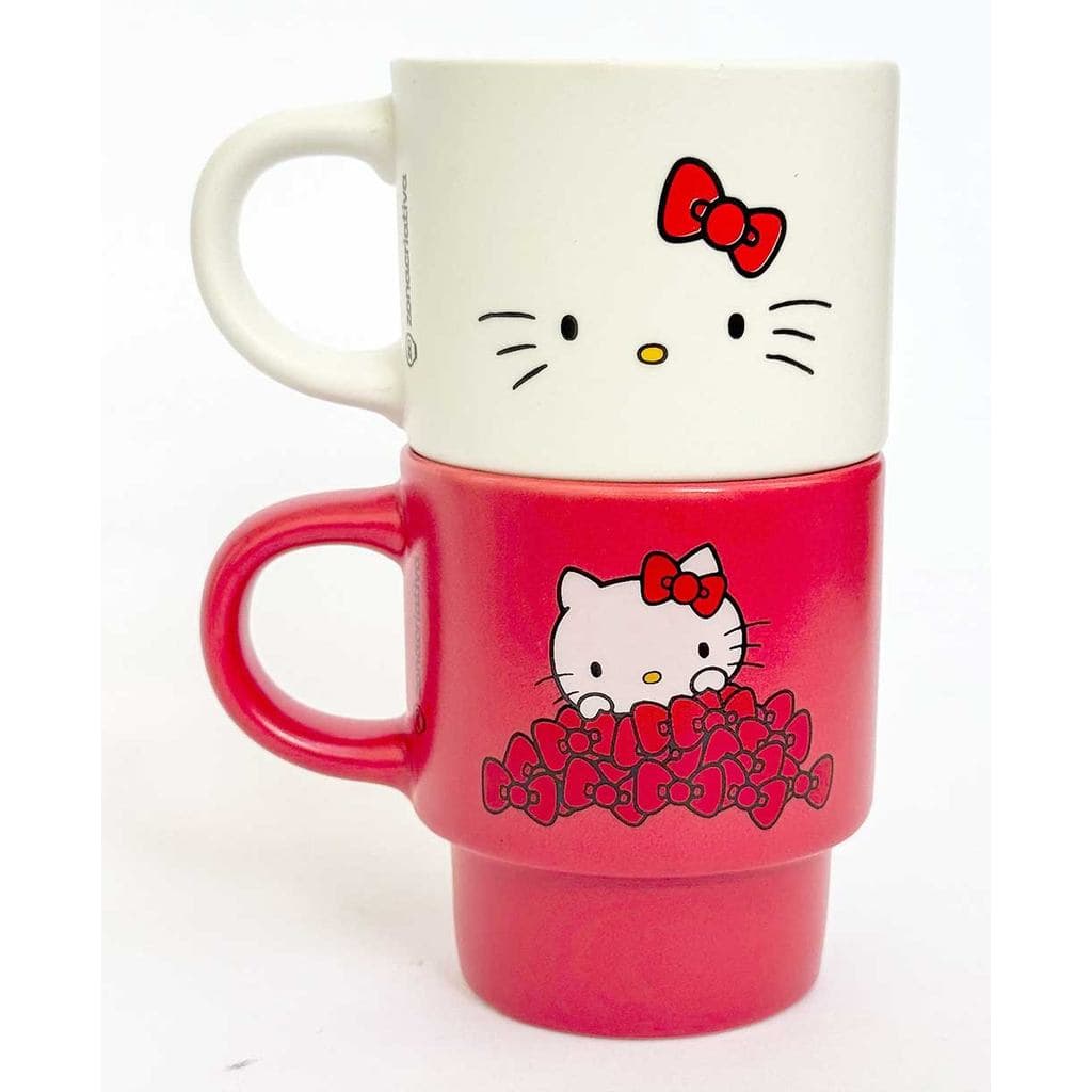 Kit c/ 2 Canecas empilháveis Hello Kitty Licenciada