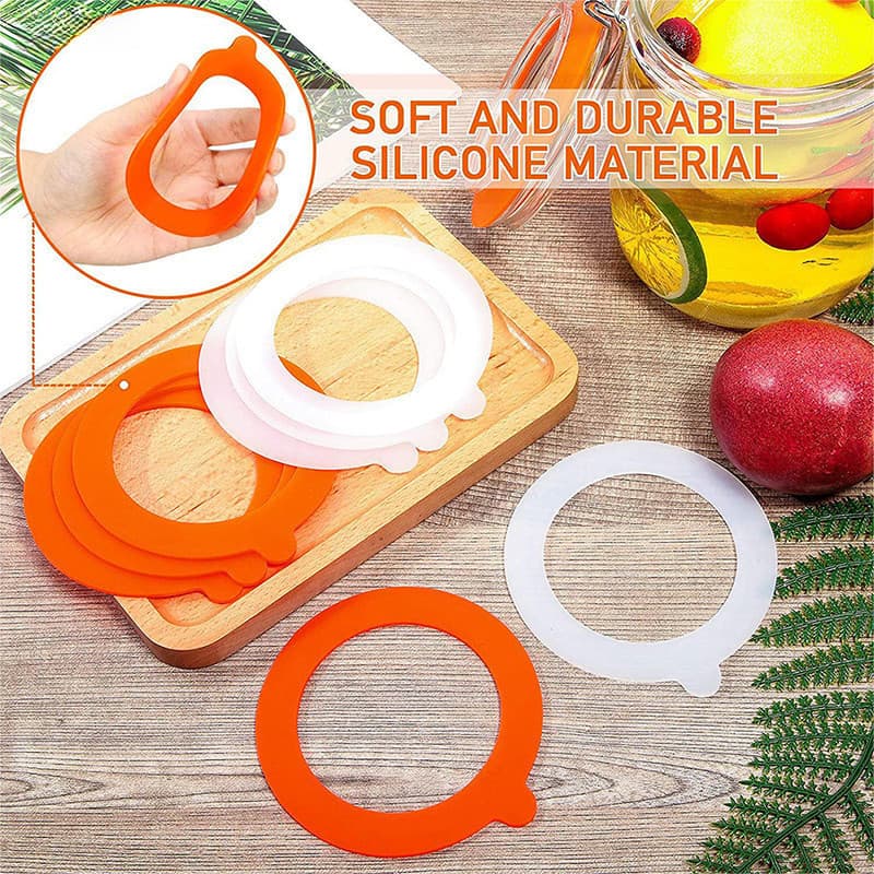 [Dhiint] 5Pcs Junta De Silicone Vedações Herméticas Anéis De Vedação À Prova De Vazamento De Latas Para Frasco De Vidro