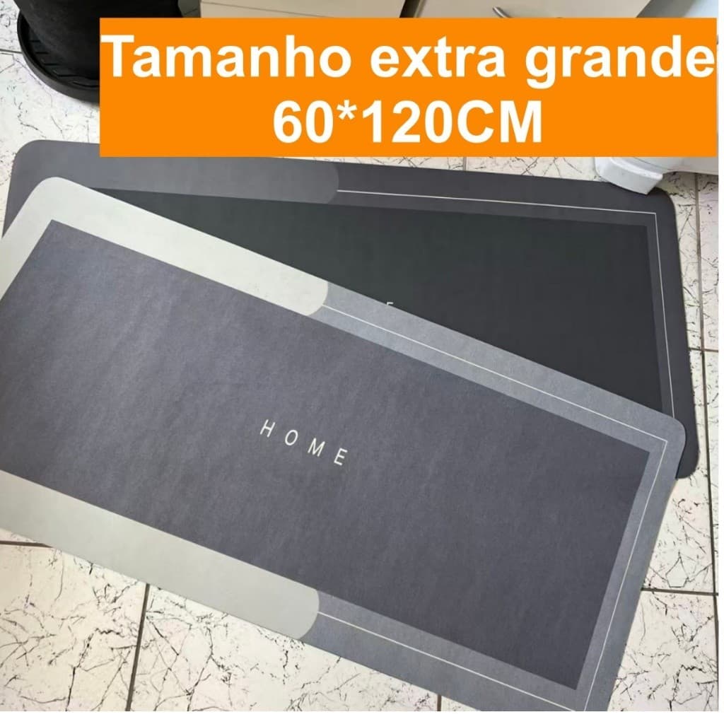 Tapete extragrande 60×120CMde terra diatomácea,  elástico, alivia a pressão dos pés antiderrapante e absorvente