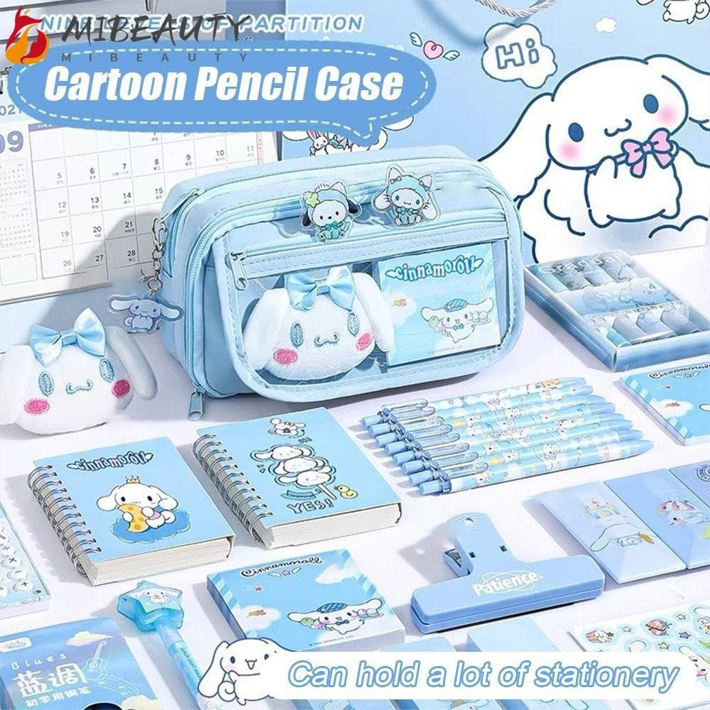 MIBEAUTY 1 Unidade De Lápis , Organizador De Armazenamento De Caneta Multicamadas De Cor Pura , Canela Sanrio Kuromi
