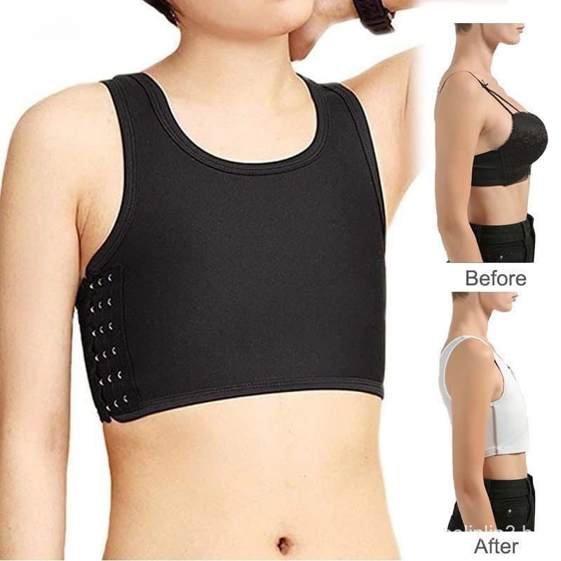 PP G5 Plus Tamanho Encadernador De Peito Para Lésbica Com Gancho Tomboy Bra Mulher Homem Tops De Colete De Alta Compress
