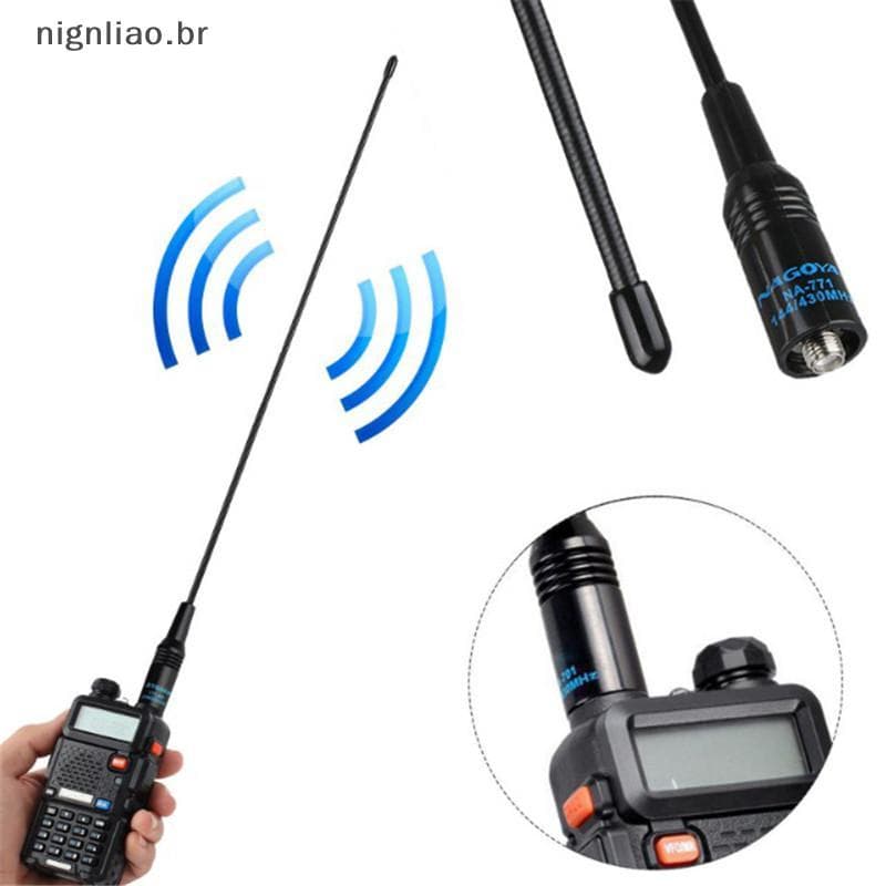 nignliao NA-771 SMA-F Antena De Rádio De Alto Ganho De Banda Dupla Para BaoFeng UV-5R Kenwood BR