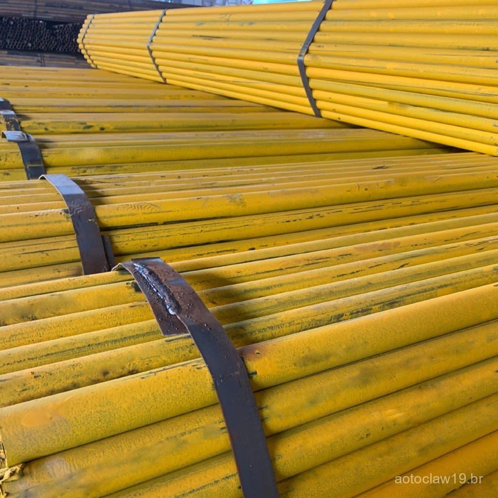 Tubos de andaime em forma de T, suportes de aço para paredes externas de canteiros de obras, tubos de grelha, tubos sold