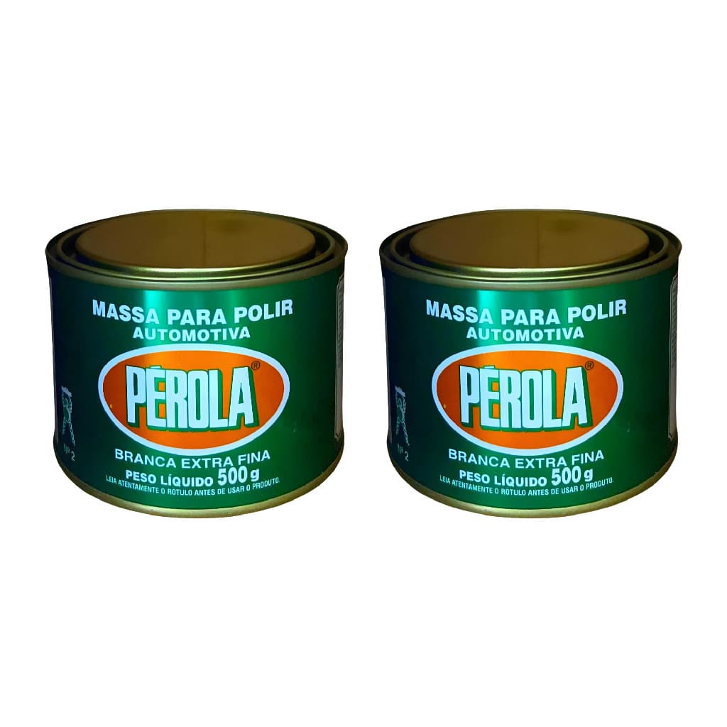 2 Massa Para Polir Branca Extra Fina Nº2 Pérola 500g