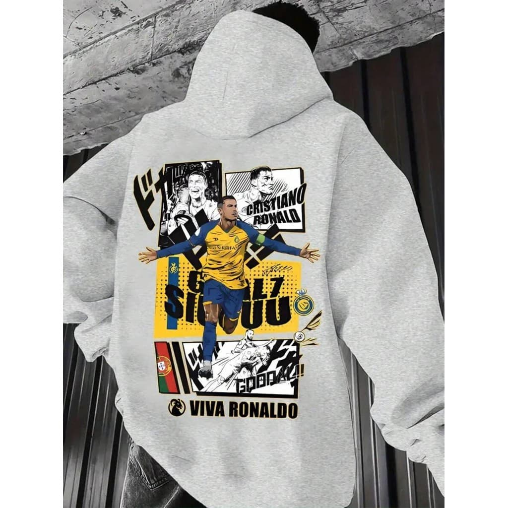 Moletom Canguru Com Capuz Unissex Cristiano Ronaldo Cr7 Goat Lenda Blusa Lançamento Envio Imediato