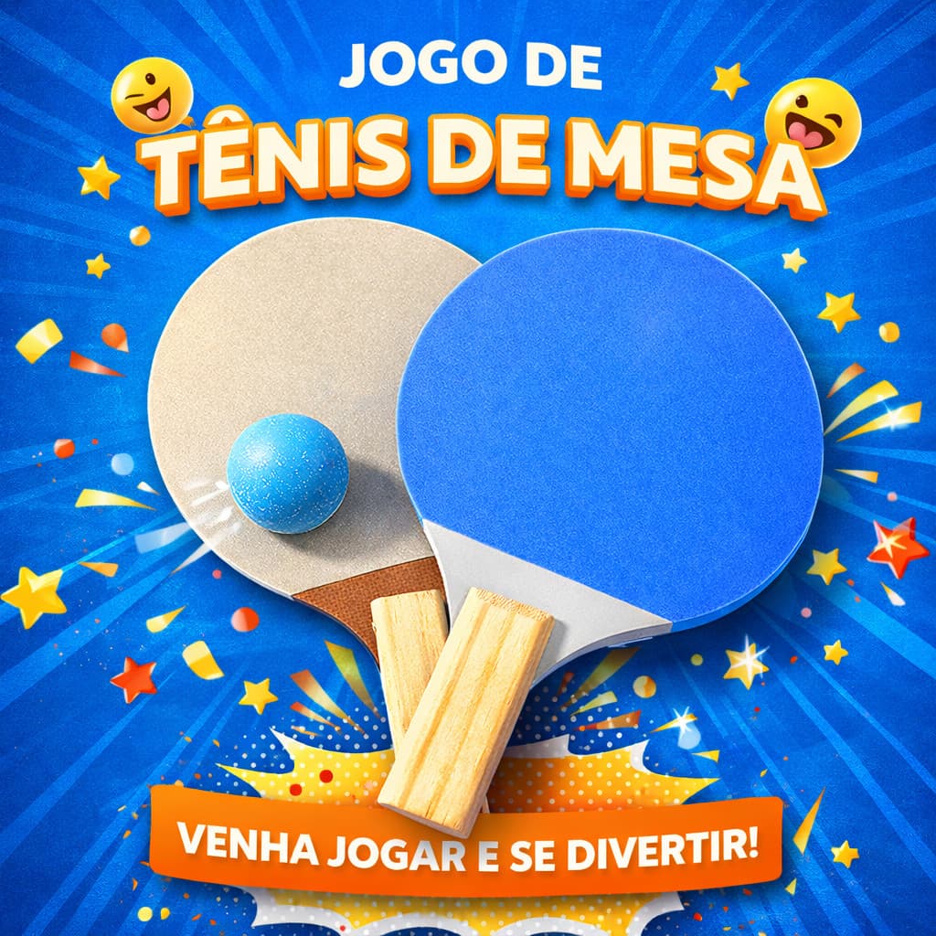 Kit Raquete de Tênis Mesa - 2 Raquetes e 1 Bolinha