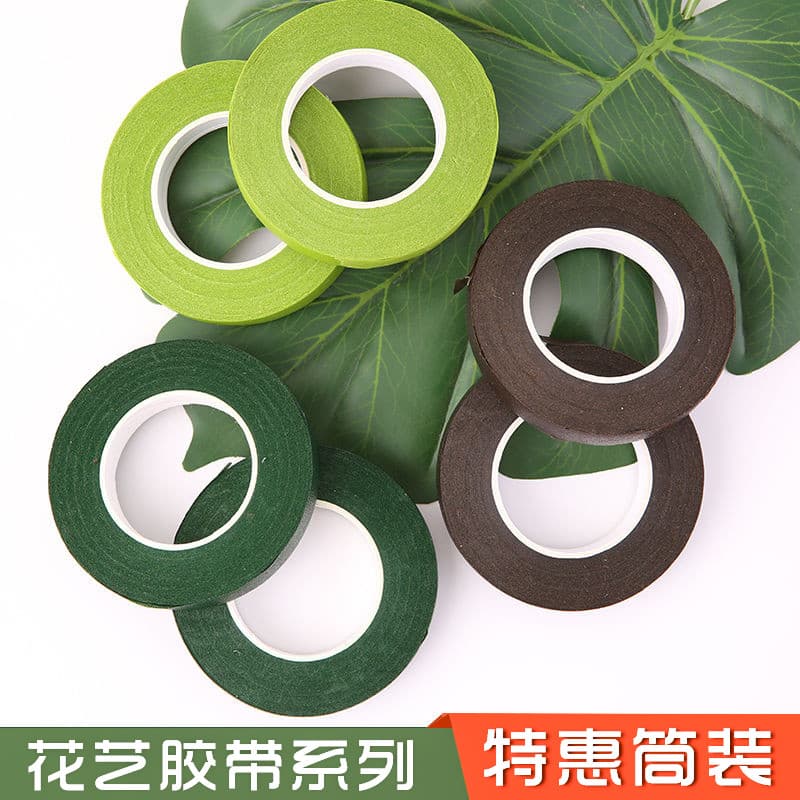 Fita floral fita verde papel transparente flor verde artesanal diy material decorativo diy buquê artesanal jardinagem fl