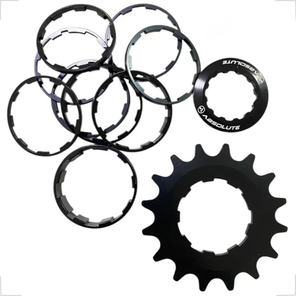Kit Conversão Single Speed Absolute Brutus 16D K7 HG Preto Grau RL BMX Pump Track Dirt Cog Aço
