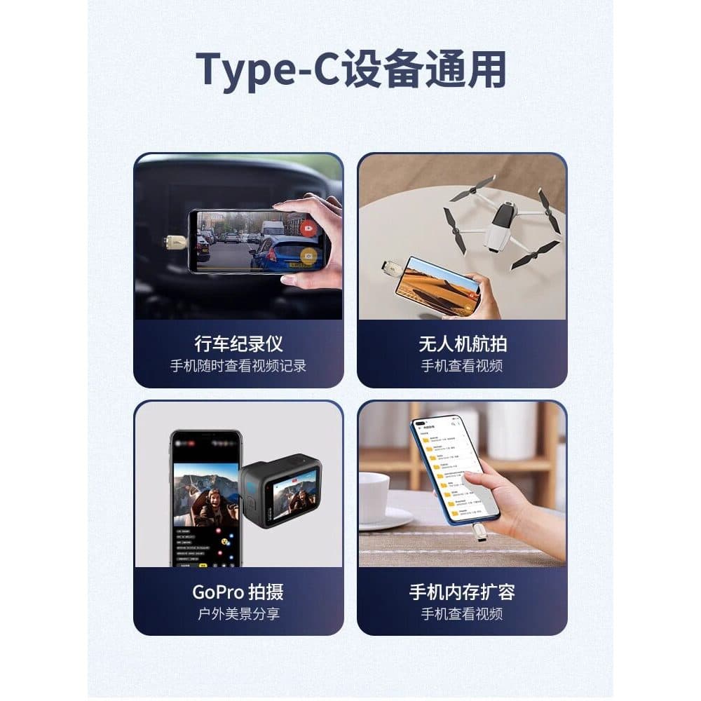 Lvlian typec Android Leitor de cartão de alta velocidade para celular usb3.0 Cartão tf de dupla utilização para carro Me