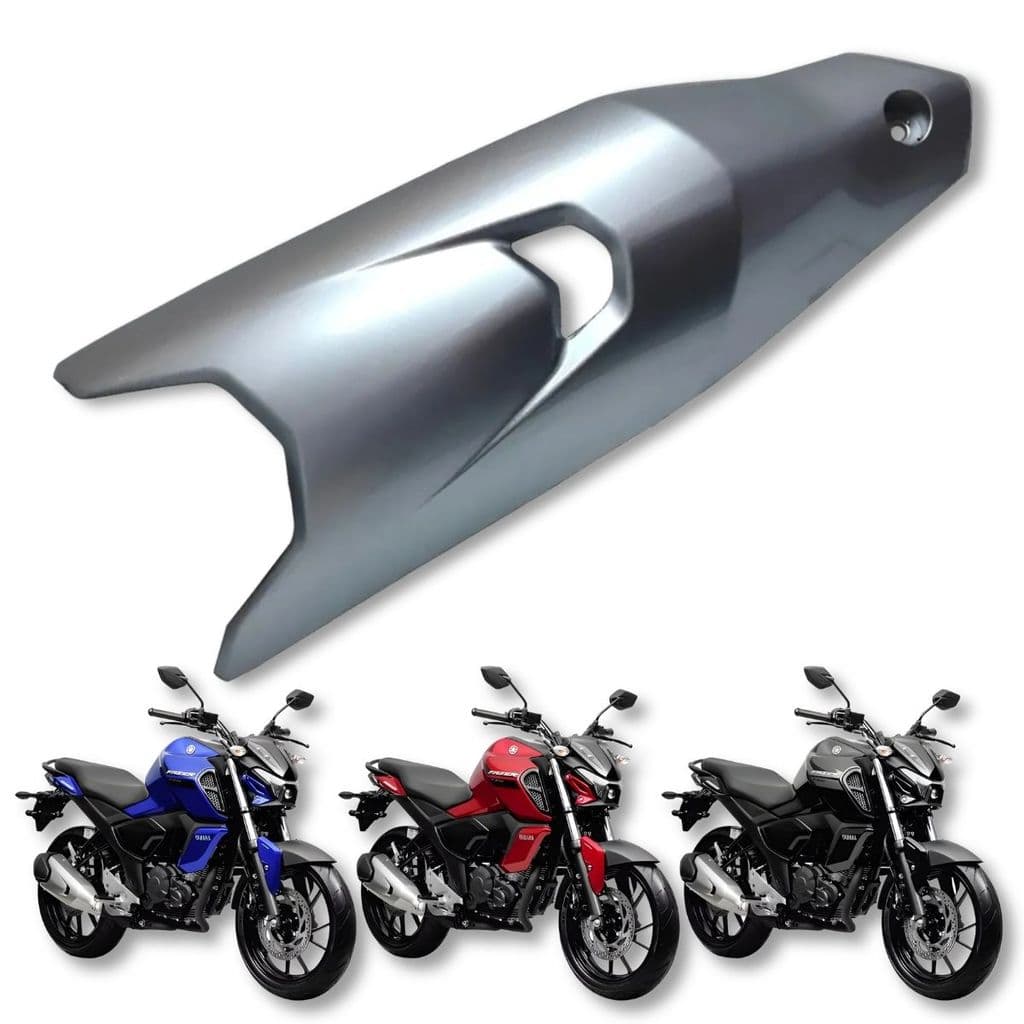 PROTETOR DO ESCAPAMENTO YAMAHA FZ15A 2023 2024 CINZA ENCAIXE PERFEITO