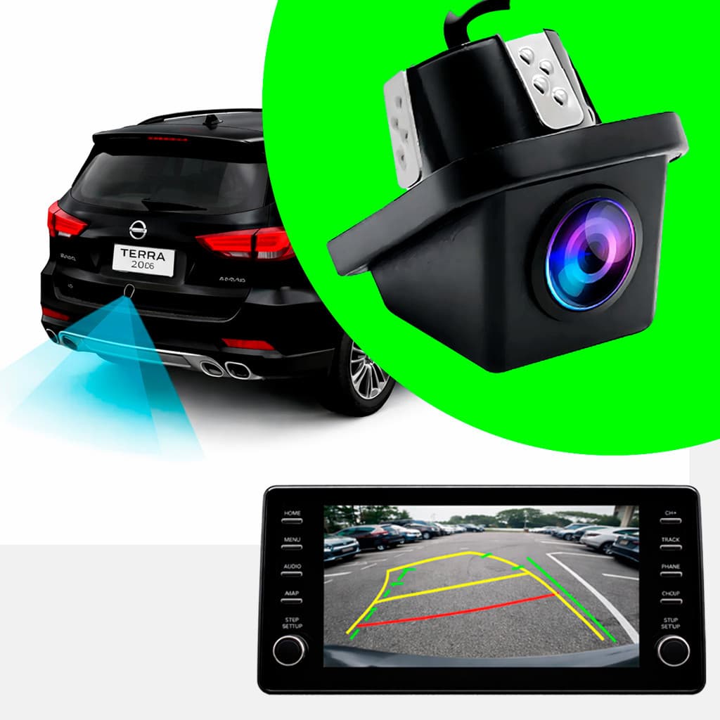 Câmera Ré Universal KX3 Full HD 1080P Ângulo 180 Graus