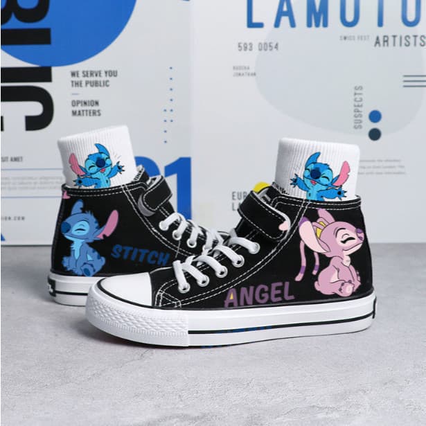 Tenis Botinha Lilo Stitch Star Infantil Adulto Diversão Estampada Menino e Menina Pronta Entrega REALSNEAKERS