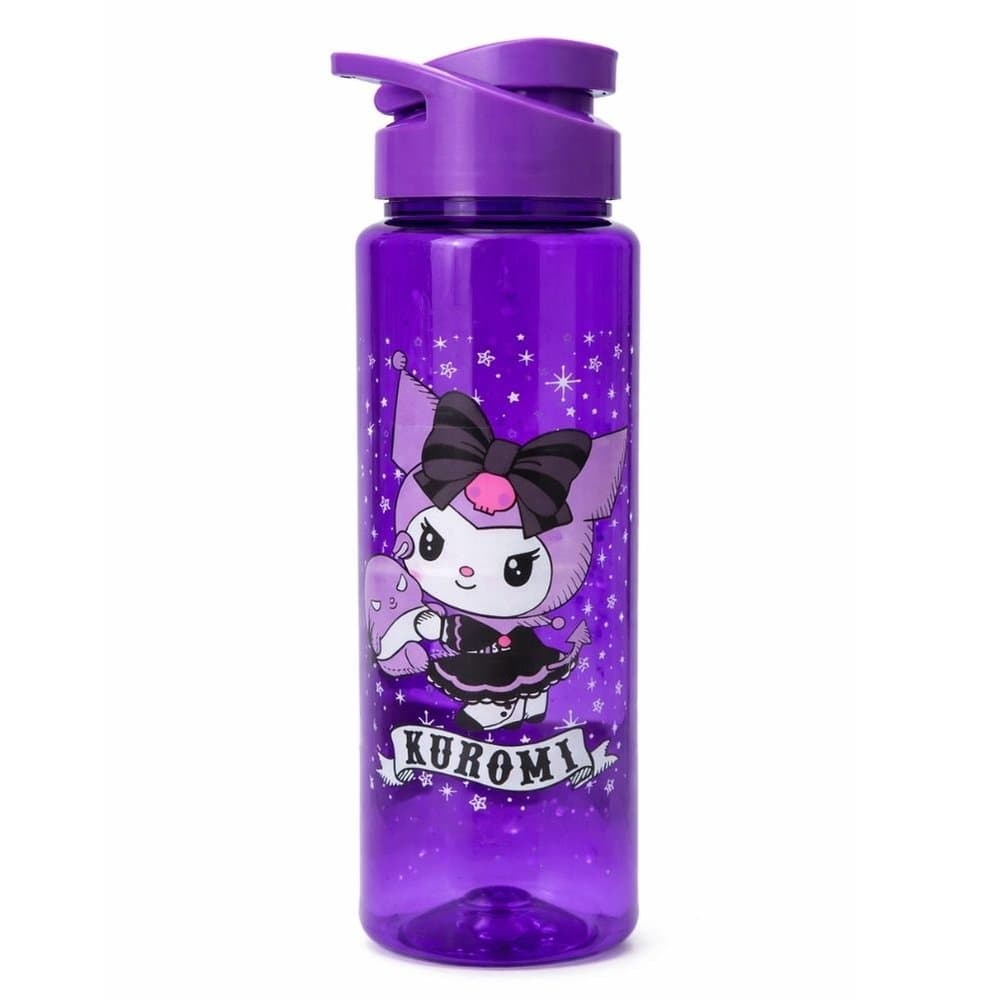 Garrafa Plástica Squeeze 750ml Kuromi Roxa Garrafinha Para Água