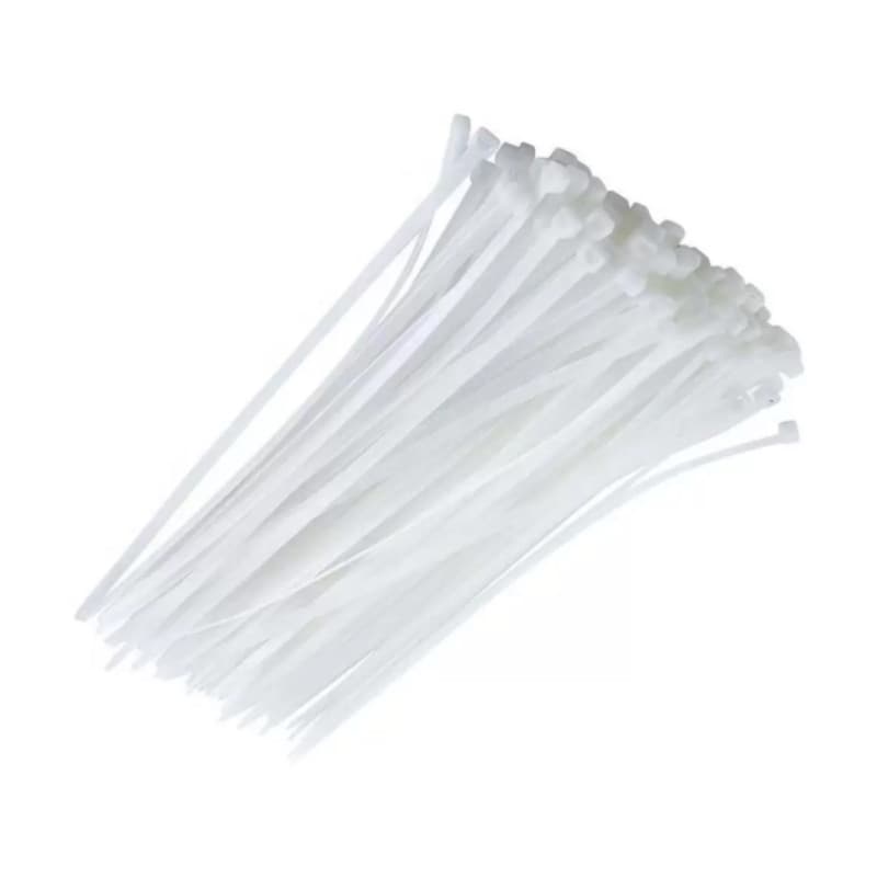 ABRAÇADEIRA DE NYLON 6,5X450MM BRANCA 50 UNIDADES