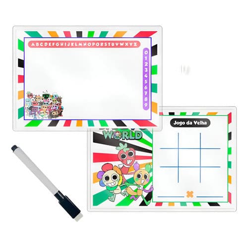 kit Lousa Mágica Educativa Caneta Infantil Tema Dandy's World