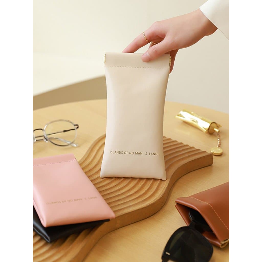 Saco de óculos feminino óculos de sol caixa de armazenamento portátil resistente à compressão miopia saco de olho fecham