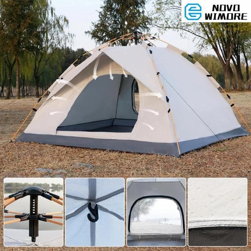 [HWC] Barraca de Acampamento Automática 4-5 Pessoas - Impermeável, Ideal para Camping e Aventura