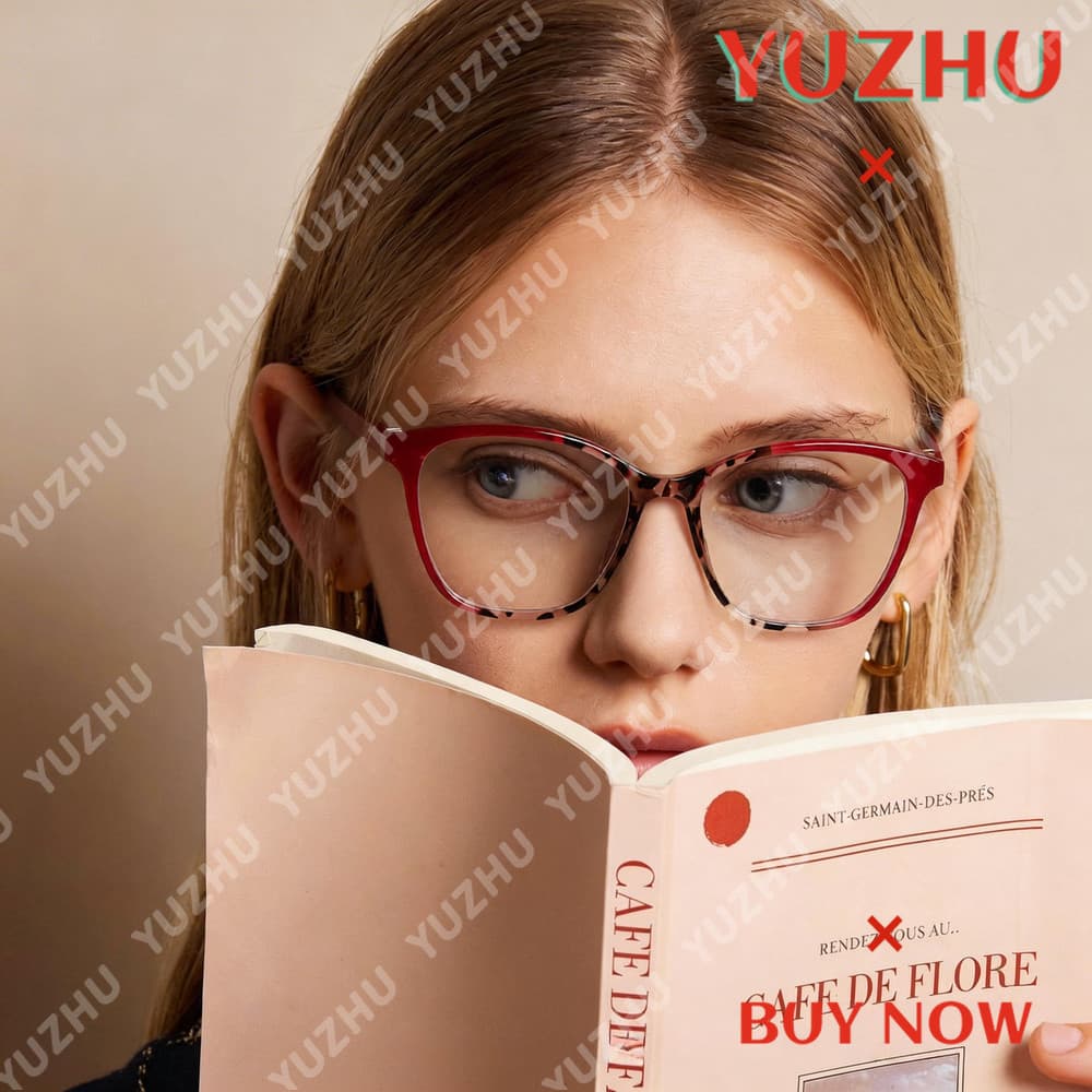 (YUZHU) Nova Chegada De Luxo Novo Vintage Feminino Olho De Gato Óculos De Bloqueio De Luz Azul-Design Elegante , Combate