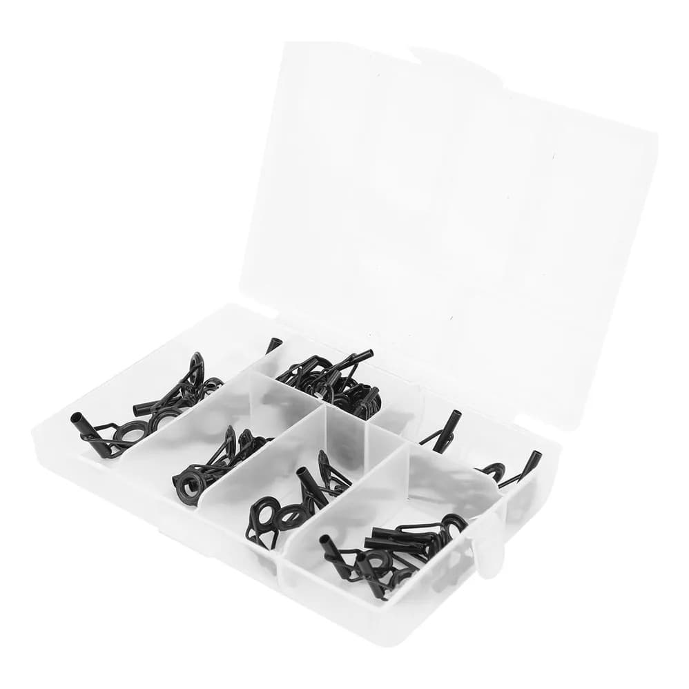 Kit com 40pcs Guia Passador Ponteiras para Reparo Vara de Pesca Tipo Simples