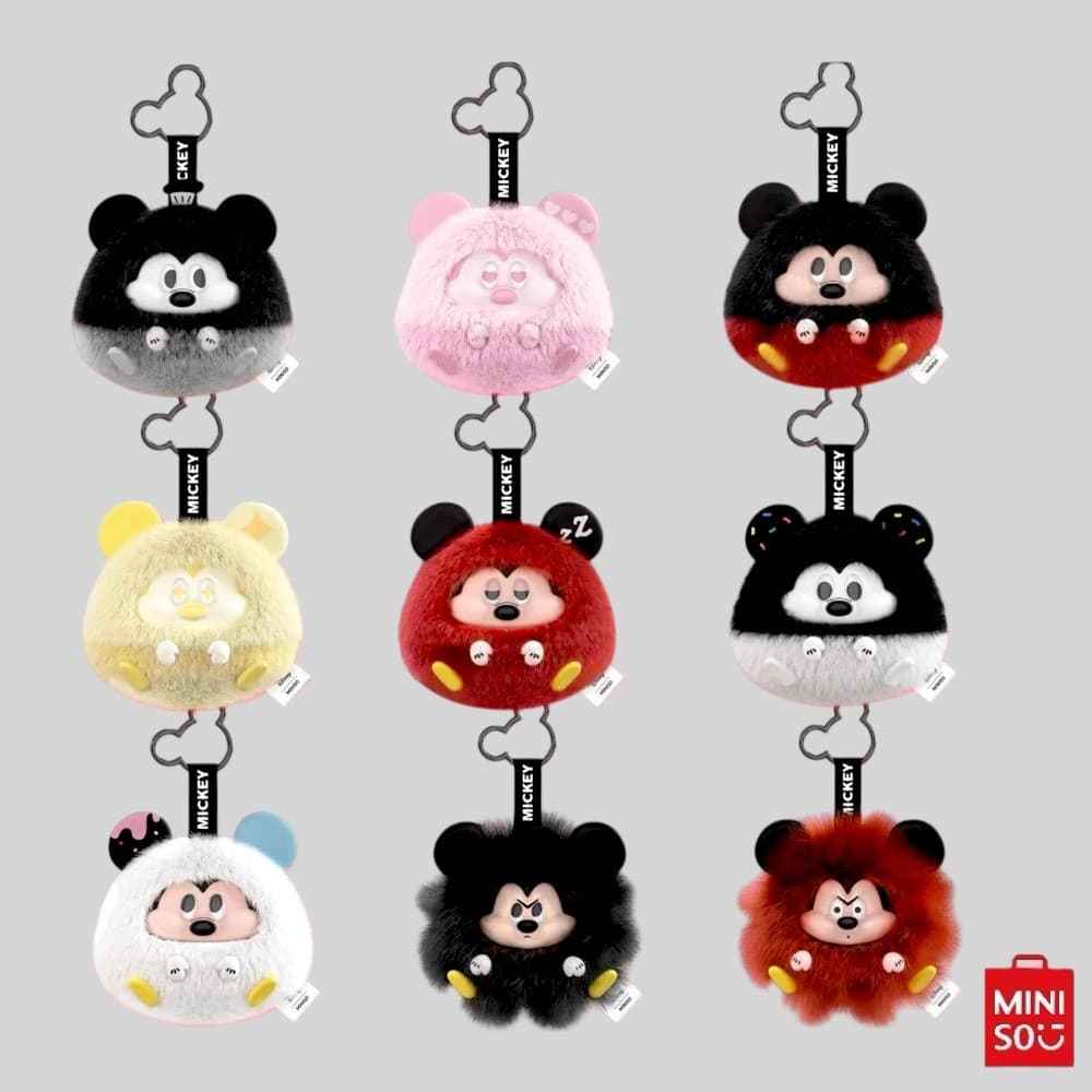 BLIND BOX CAIXA SURPRESA PARA FAZER COLEÇÃO 9 MODELOS BONECOS DE PELÚCIA CHAVEIRO DISNEY MICKEY FUN CRASH