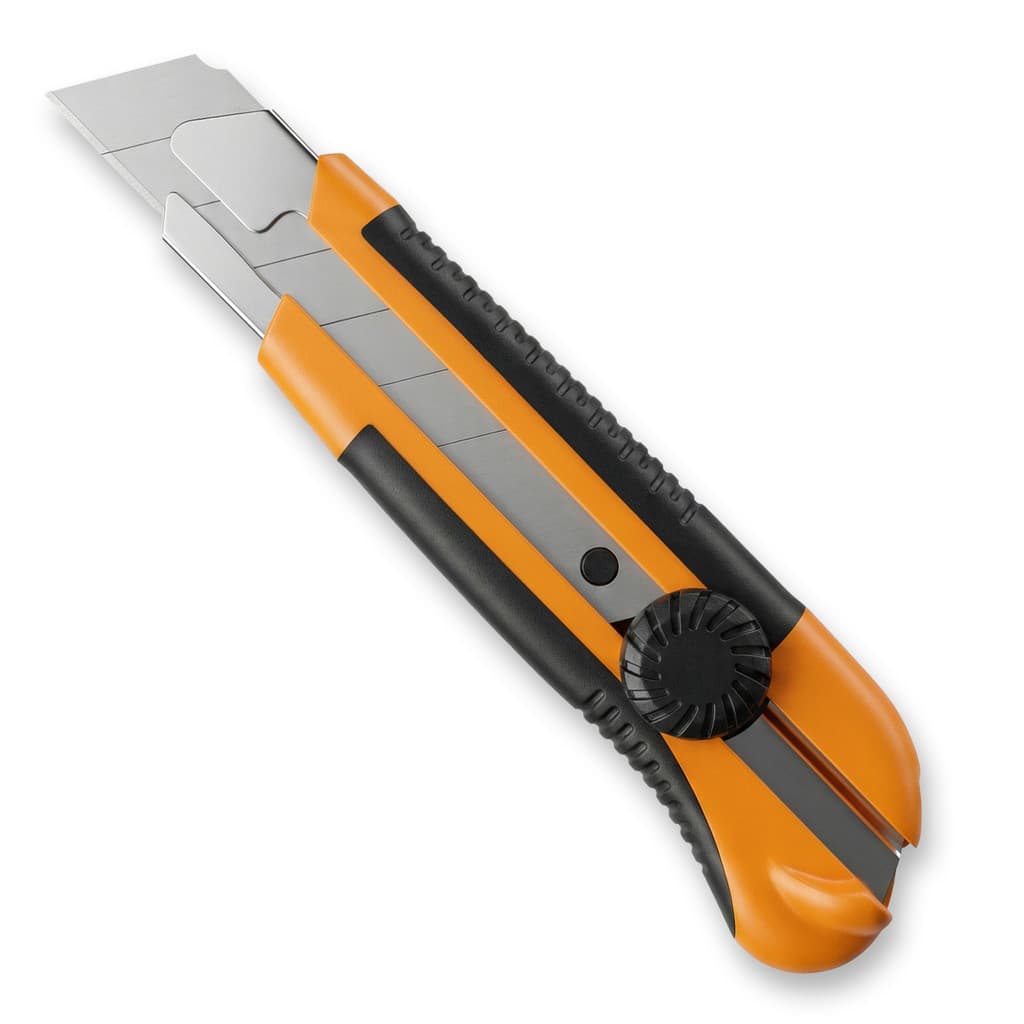 Estilete Profissional Seller EX-1100 Lâmina 25mm Extra Pesado com Trava de Segurança