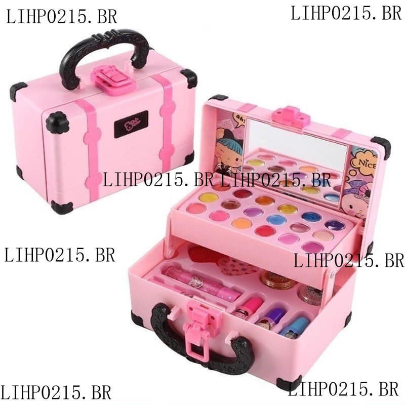 32 Peças Kit De Maquiagem Para Crianças Lavável/Conjunto Portátil Meninas