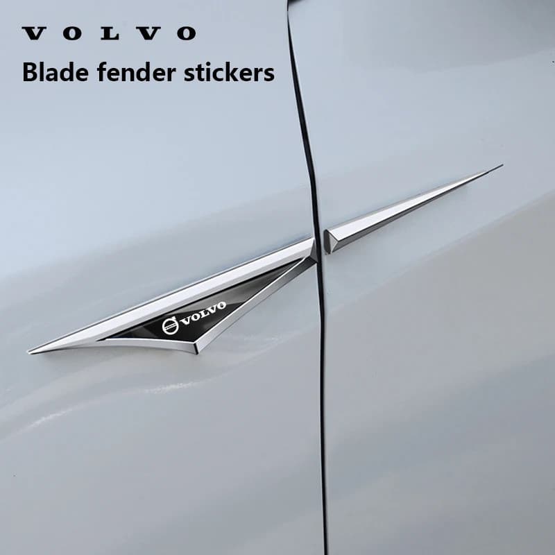 2 Pçs Metal VOLVO Logotipo Carro Fender Asa Lateral Emblema Adesivo Para XC60 XC90 S60 S90 XC40 V90 S40 V40 XC70 C30 C70