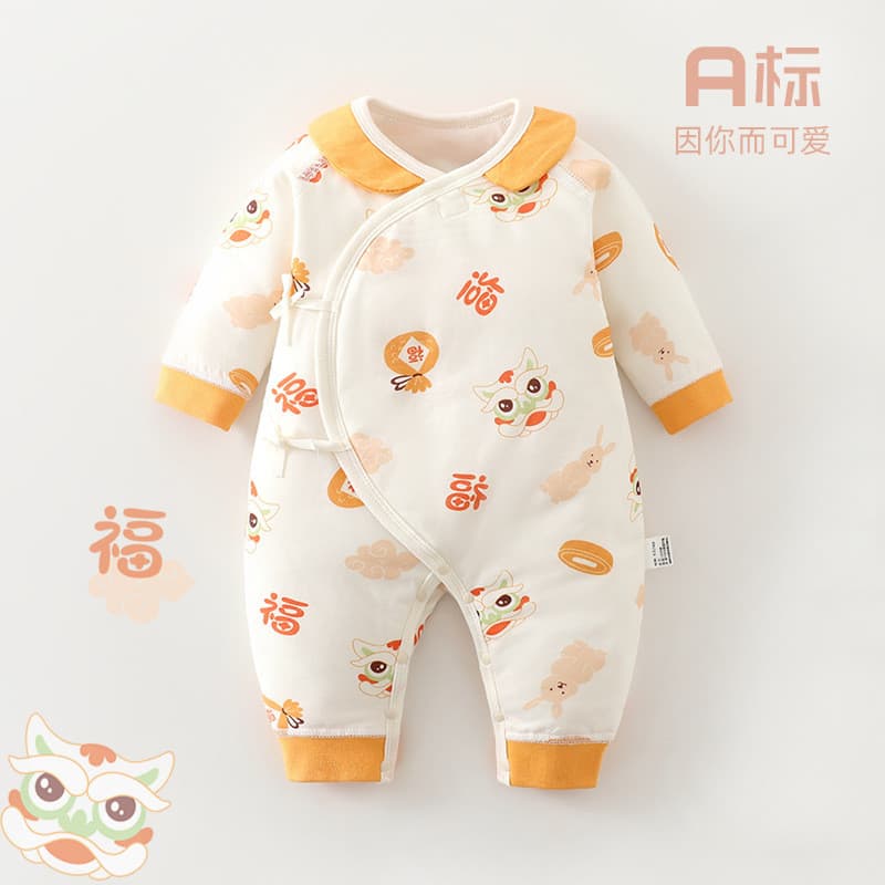 Macacão de bebê classe a outono inverno bebê monge roupas de algodão fino recém-nascido macacão 50g acolchoado macacão d