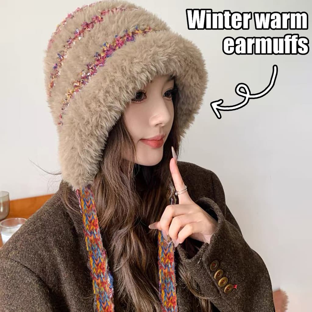 Gorro Feminino De Malha De Inverno Com Forro De Lã Grosso | Chapéu Twist Weave Contraste Design , Elástico Quente Para E