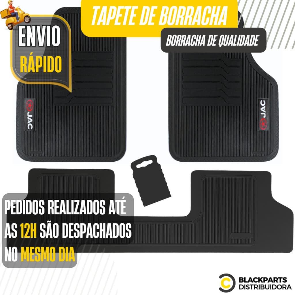 Kit Tapete Automotivo de Borracha Personalizados Jac 5 Peças