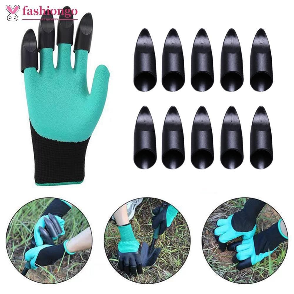 FASHIONGO 10 Pçs Luvas De Jardinagem Removível ABS Plástico Garra Protetoras Acessórios Para Escavação K5X5