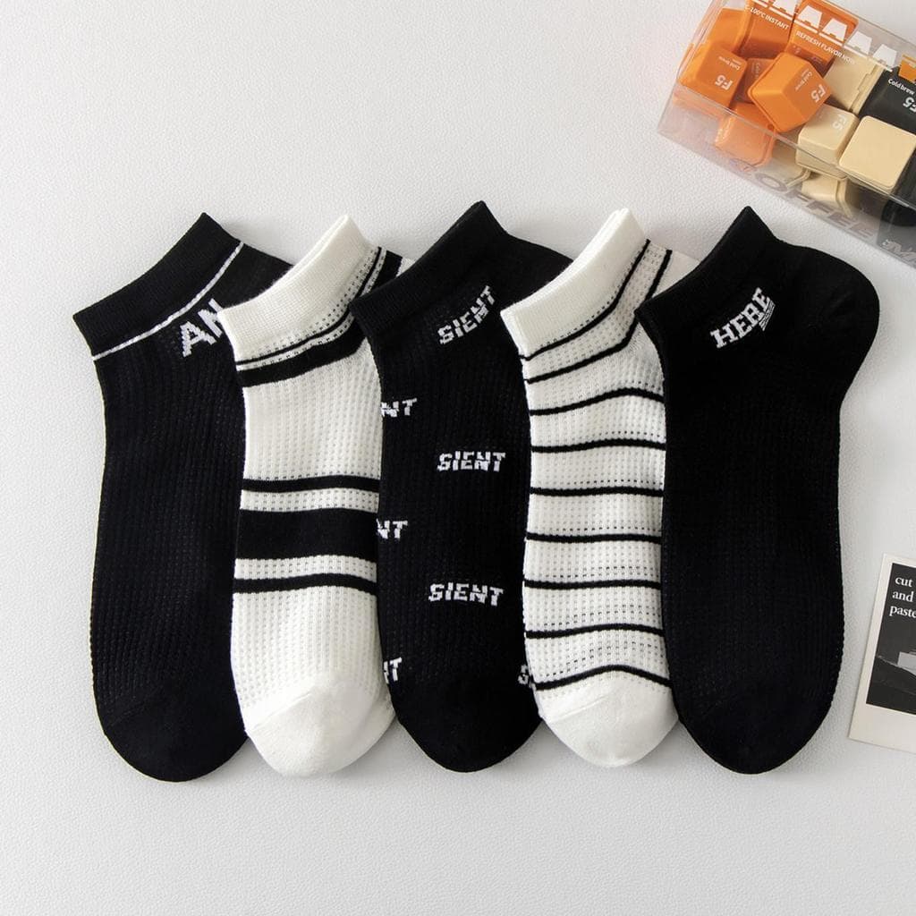 Verão meias brancas na moda ins meias masculinas esportes fino preto barco meias verão basquete meias desodorante bolso