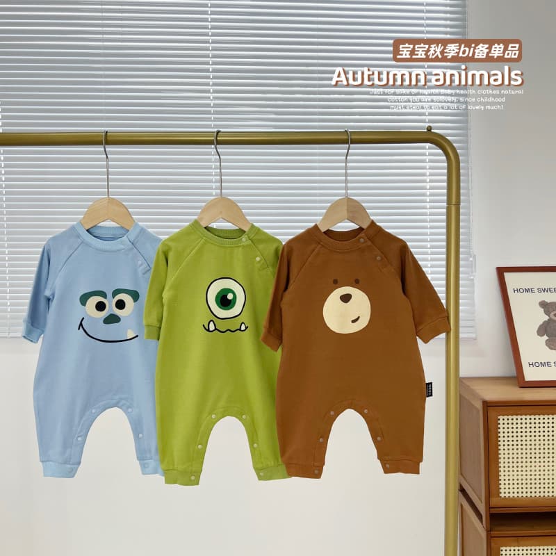 Ins estilo primavera outono novo estilo coreano infantil macacão masculino feminino bebê passeio dos desenhos animados d